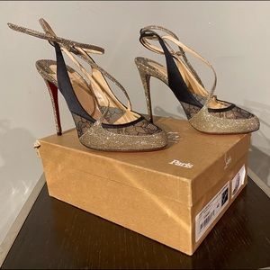 Christian Louboutin Oolala Glitter Lace & Satin